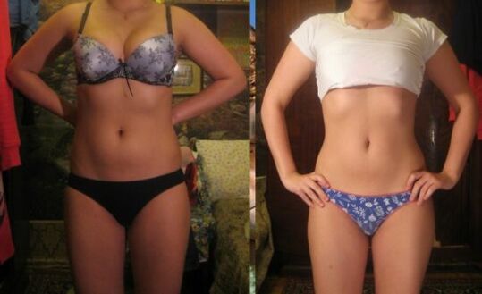 снимки преди и след японската диета